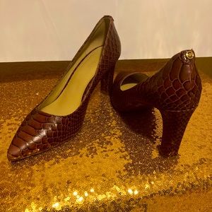 Burgundy and Black Michael Kors heels. Size 8.5 . Clean and Ready